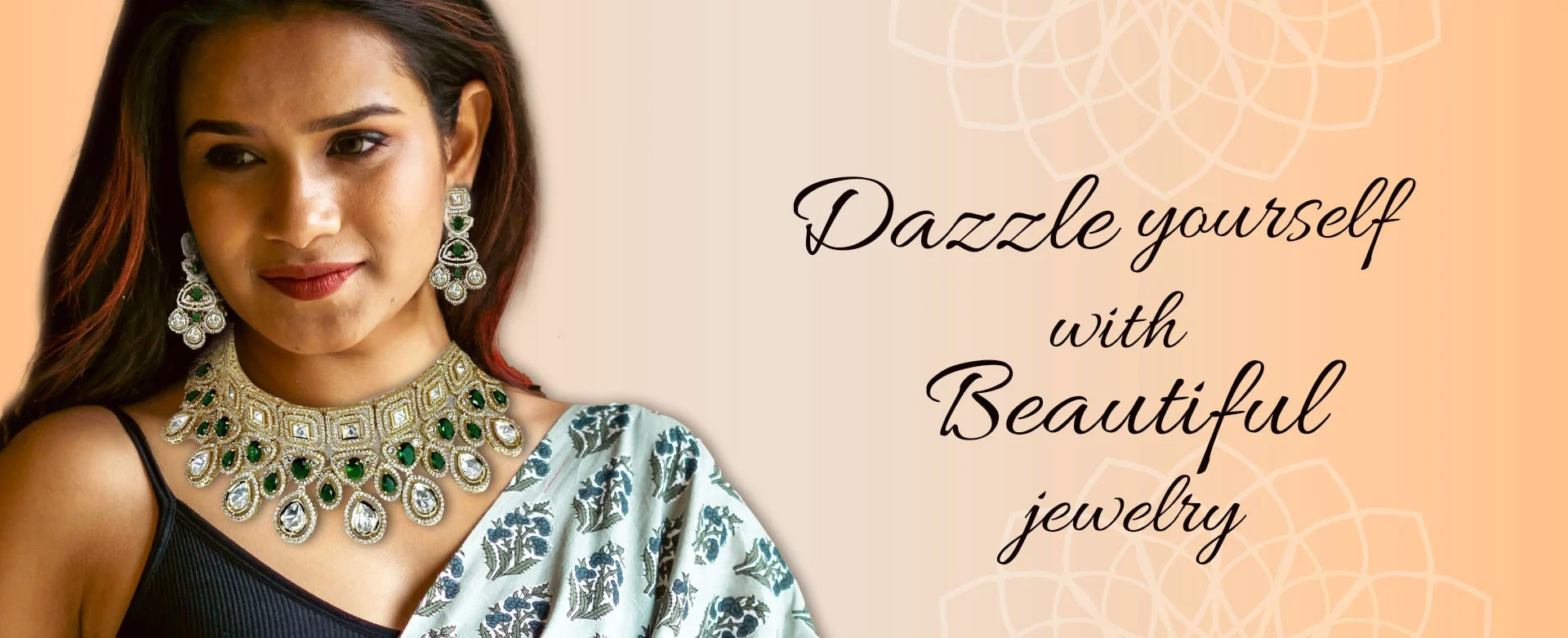 Buy Kundan, Rajwadi, Meenakari, Oxidized and AD/CZ Necklace Set. Order online from Yashti Jewelers