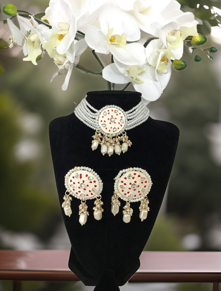 Meenakari choker set