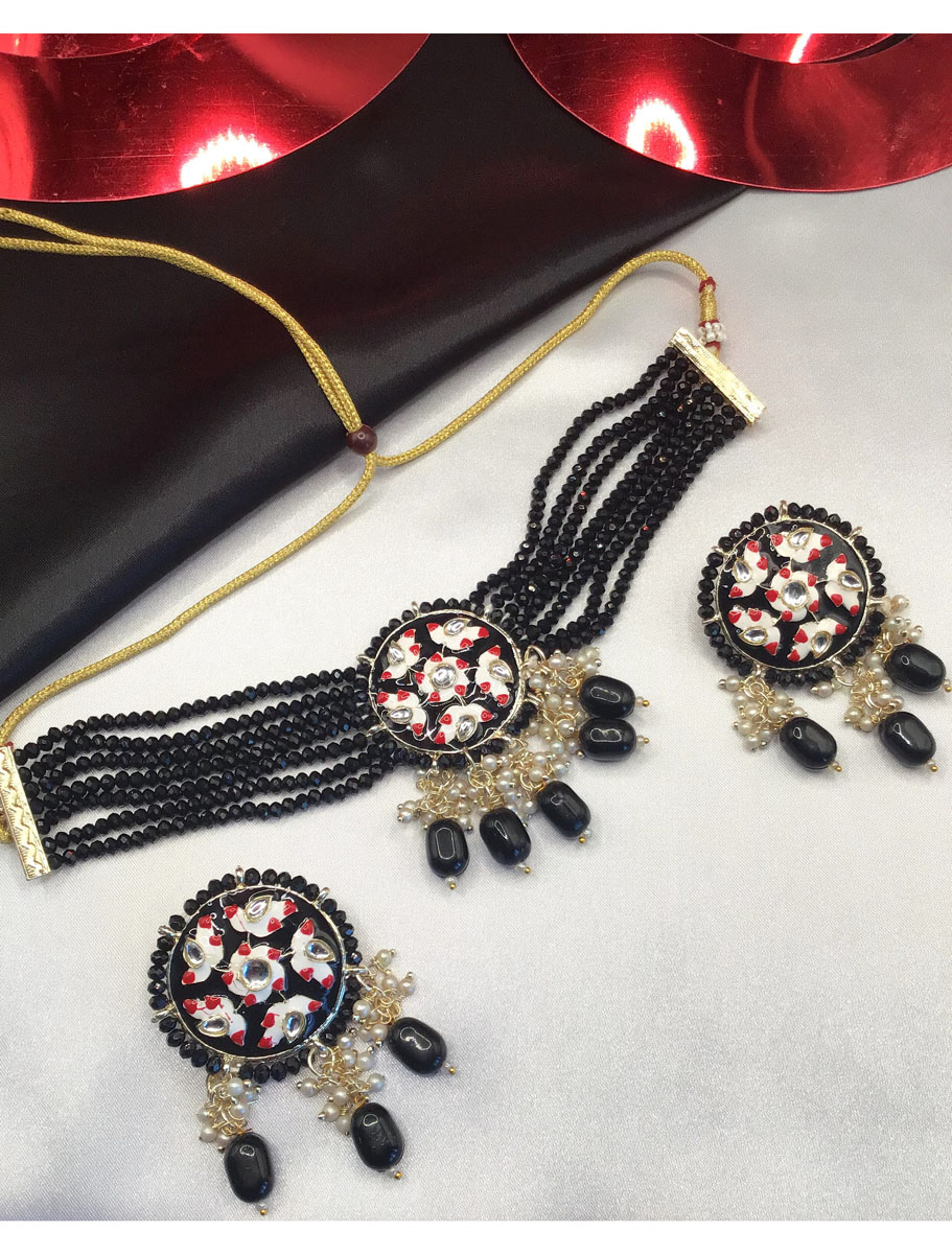 Meenakari choker set