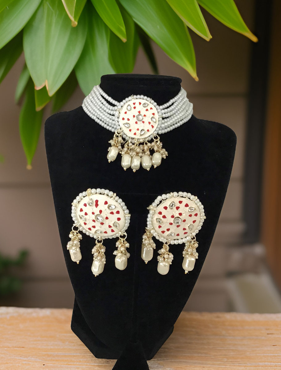 Meenakari choker set