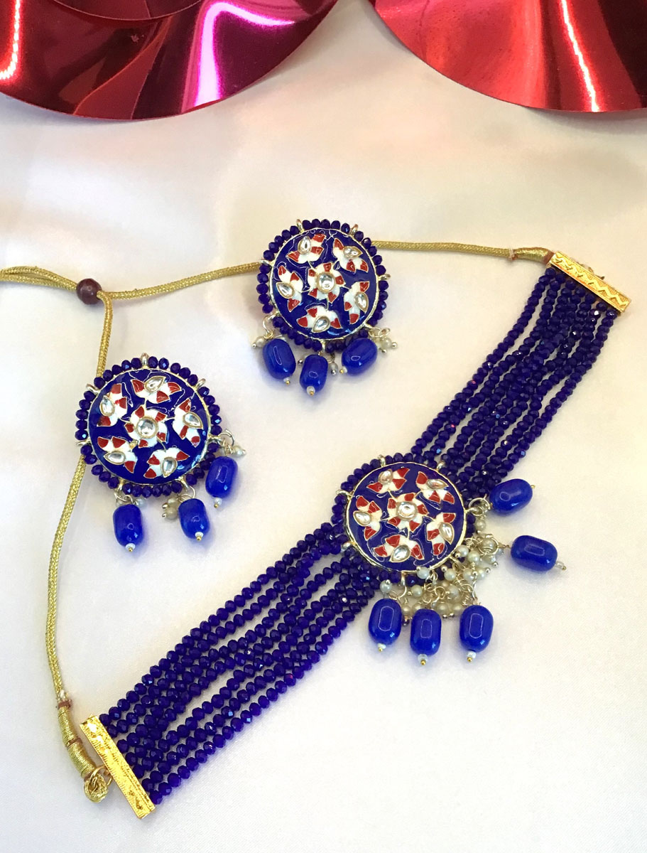 Meenakari choker set