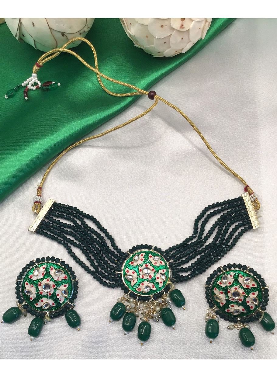 Meenakari choker set