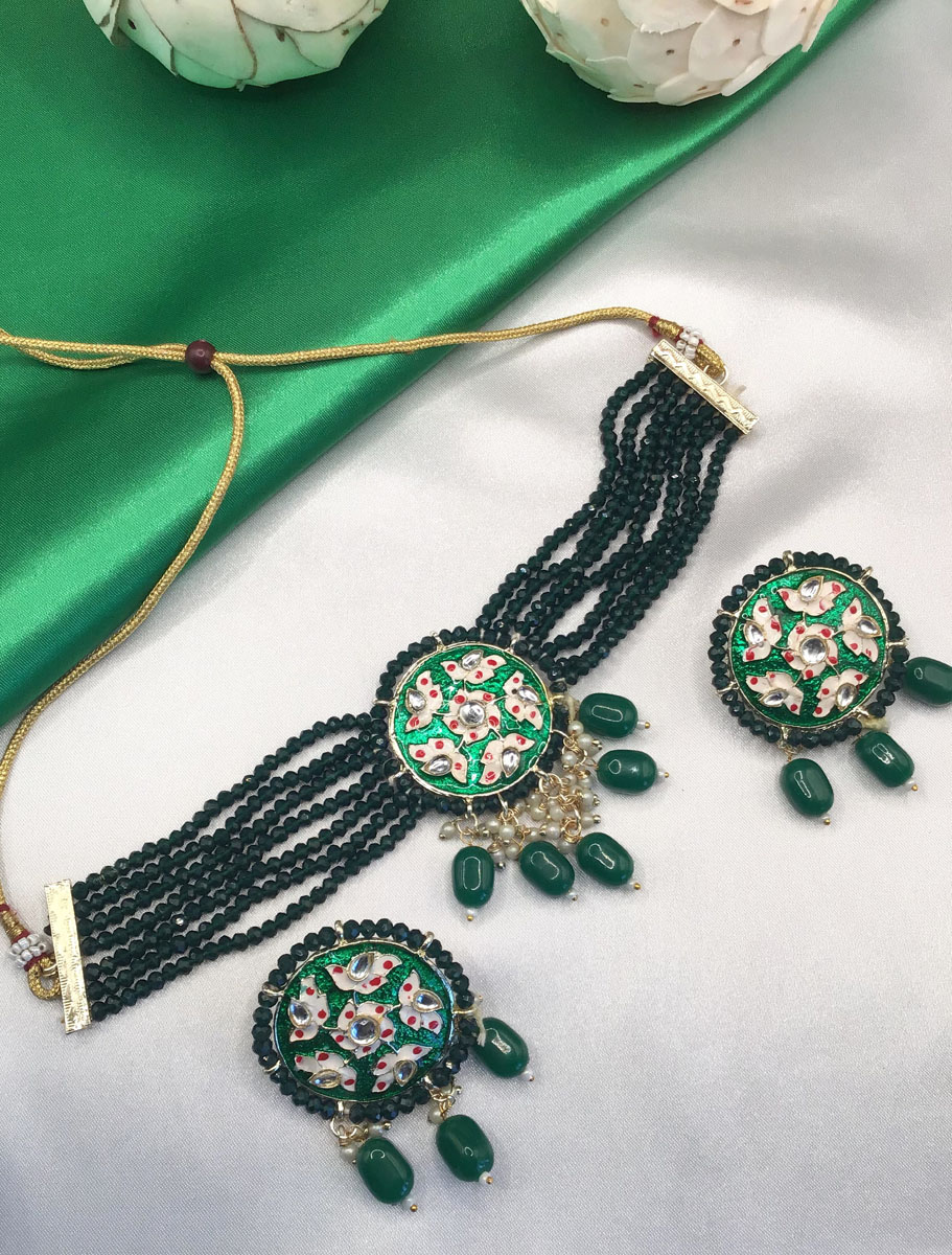 Meenakari choker set