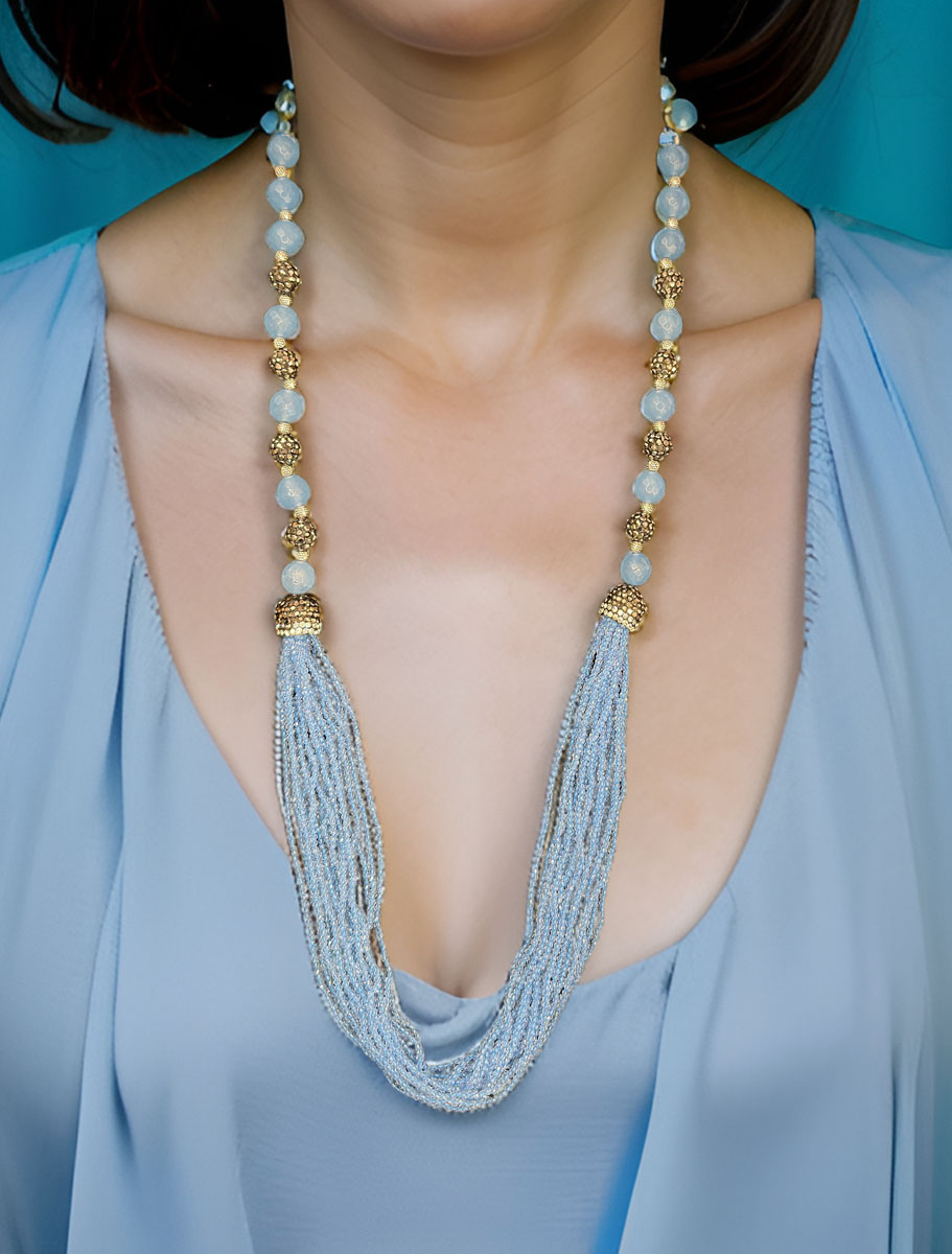 Oxidized Pearl Necklace Set