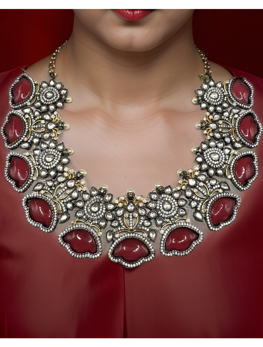 Sabyasachi Inspired Jadau Kundan Necklace Set