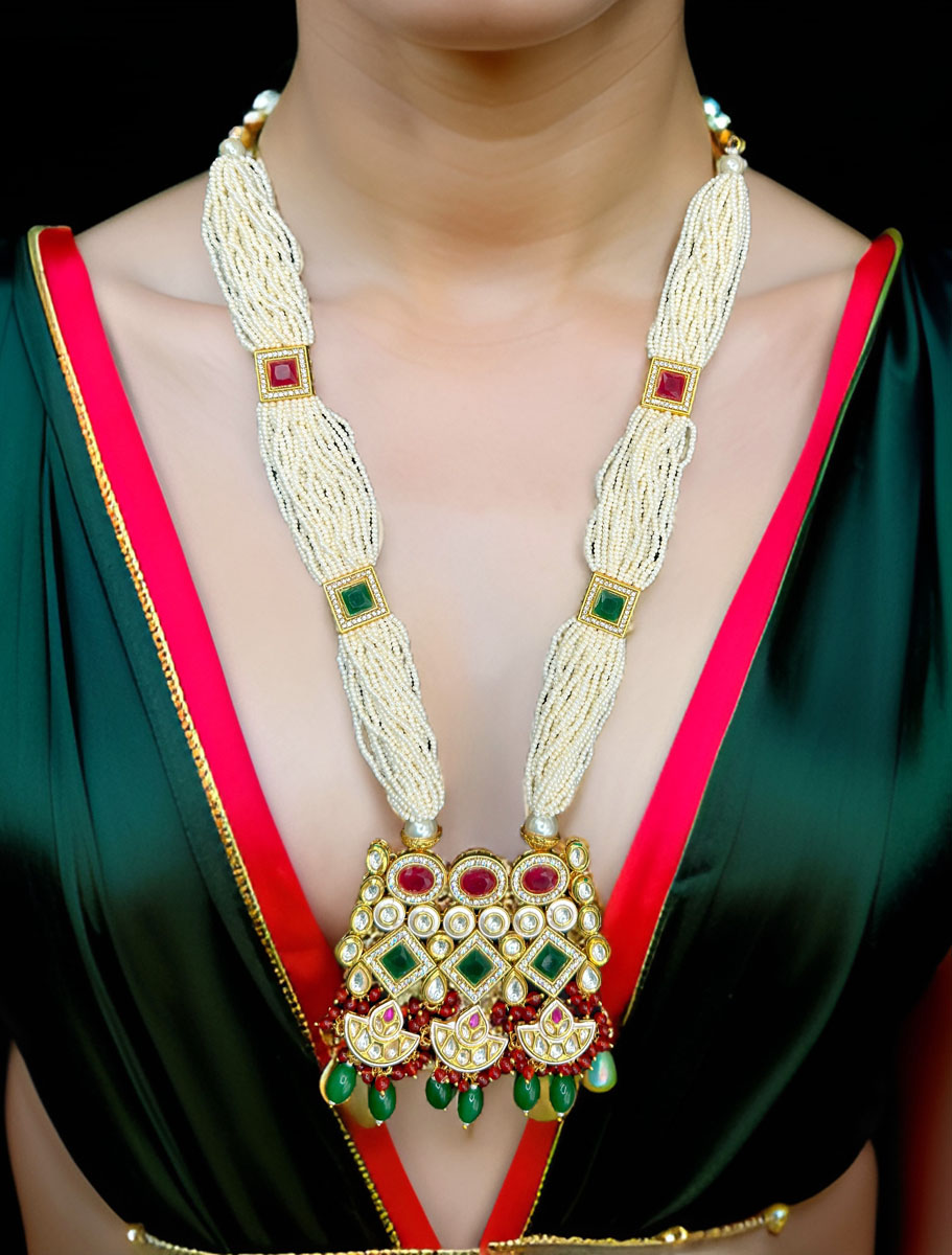 Classic Kundan Long Necklace Set