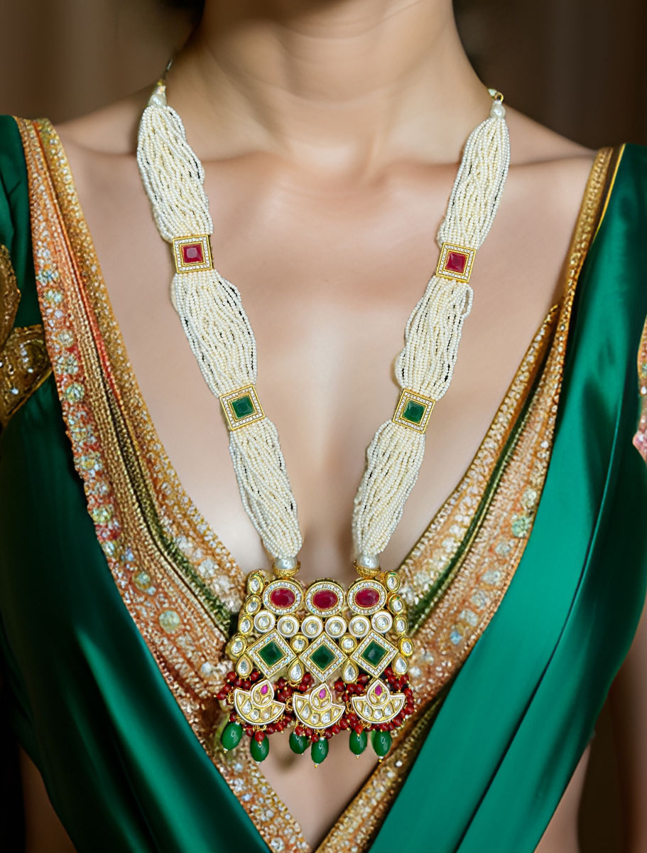 Classic Kundan Long Necklace Set