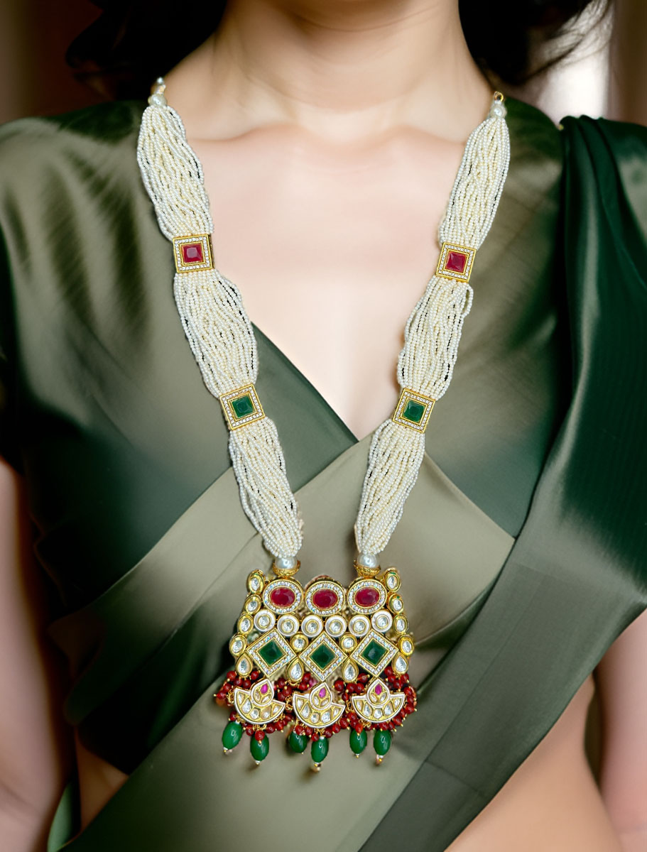 Classic Kundan Long Necklace Set