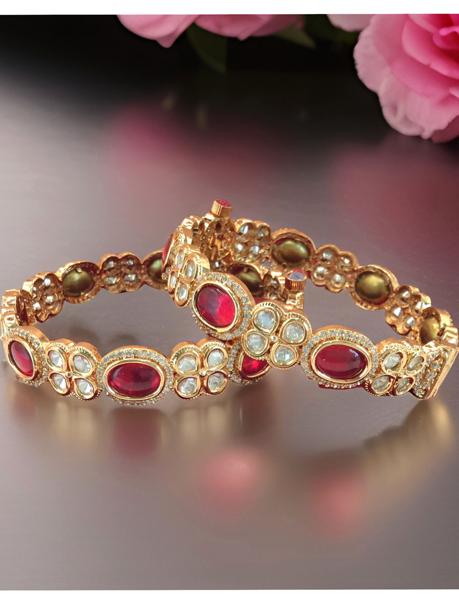 24 carat polish AD Bangles/Kada