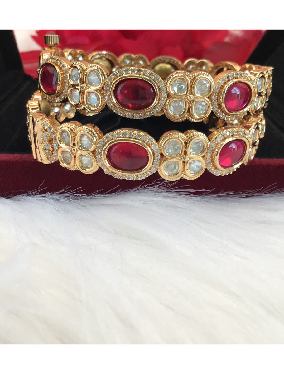 24 carat polish AD CZ Bangles