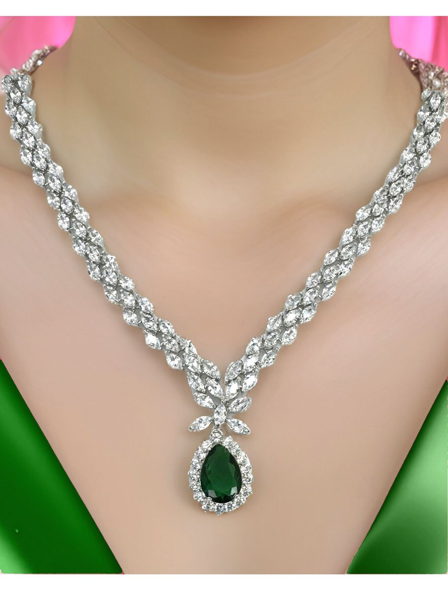 Designer AD CZ Necklace Set