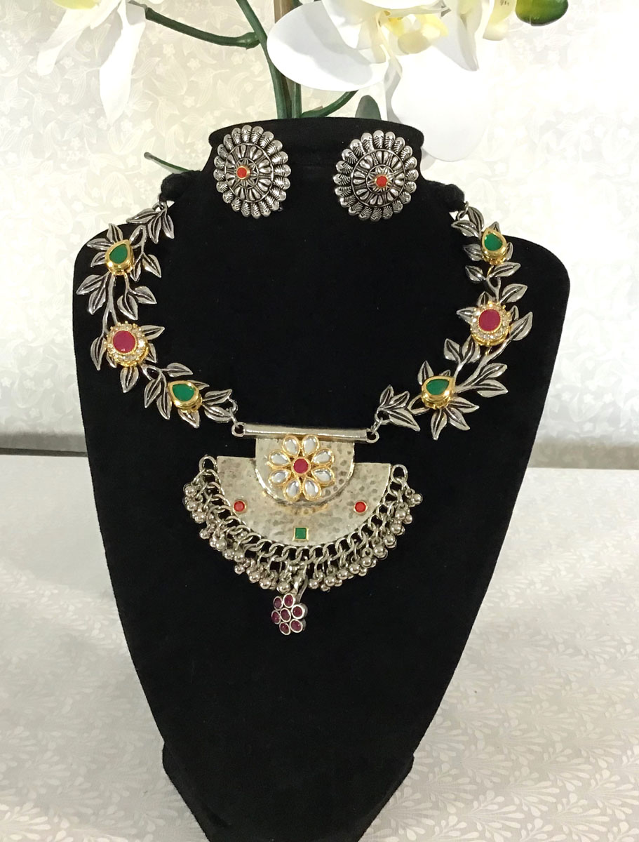 German Silver Necklace Set