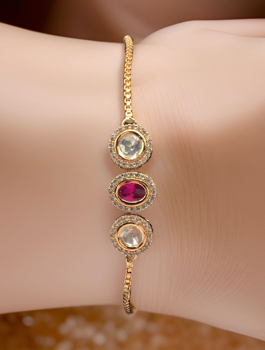 Kundan Rakhi Bracelet