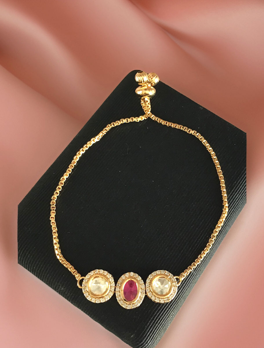 Kundan Rakhi Bracelet