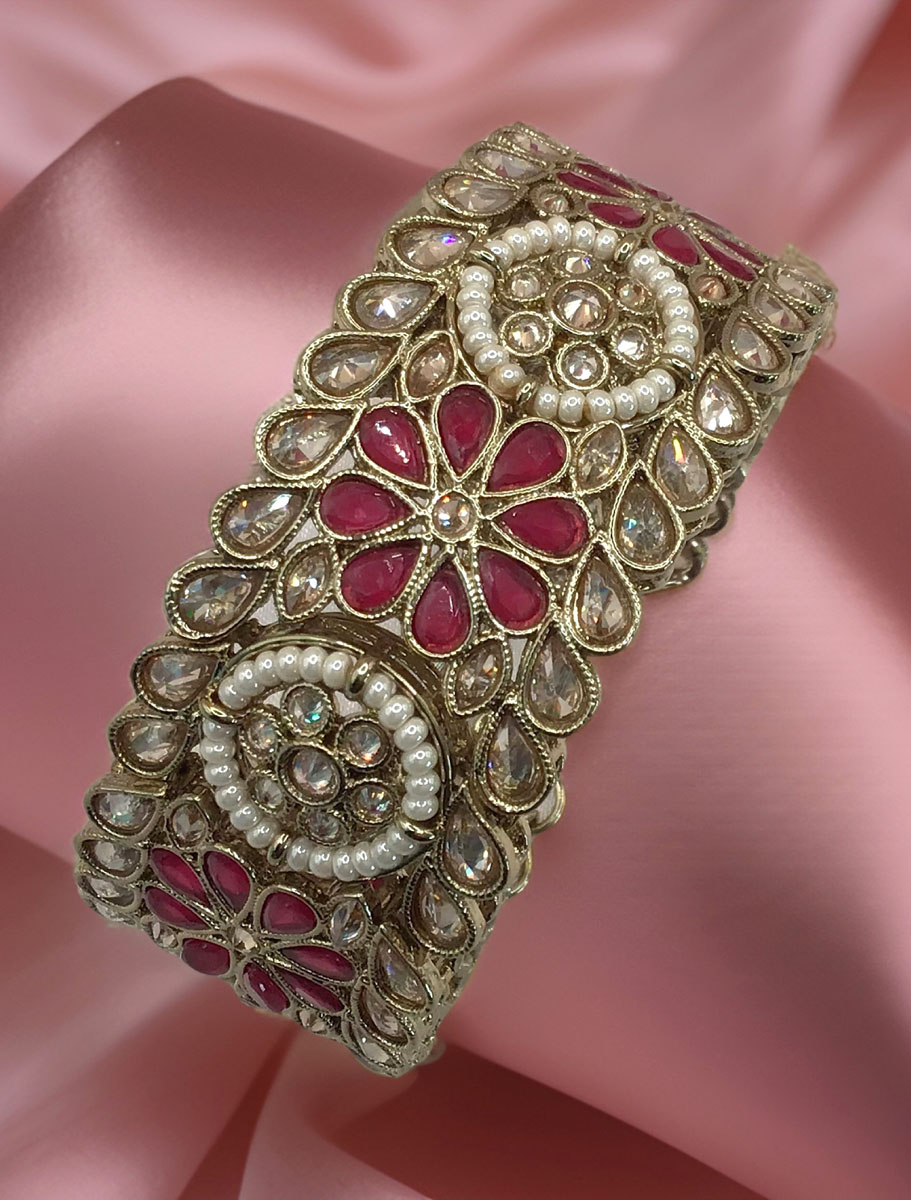 Designer Mehndi Polish Kundan Bracelet