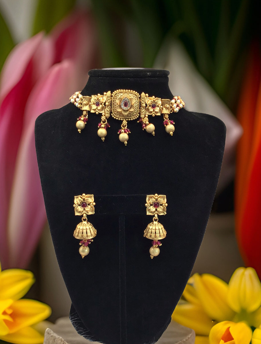 Antique Rajwadi Choker Set