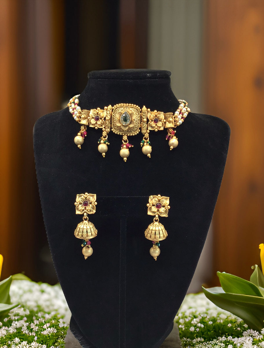 Antique Rajwadi Choker Set