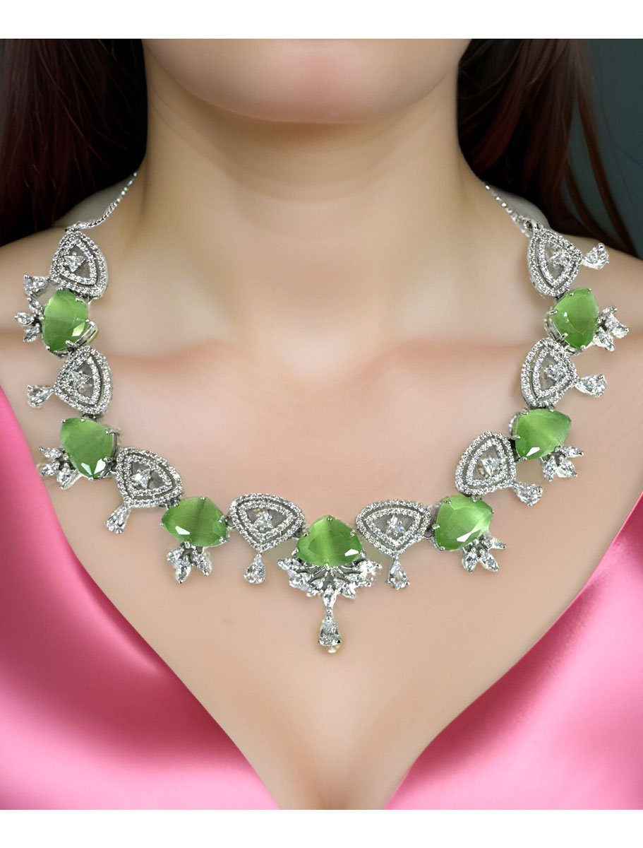 Exclusive design AD/CZ partywear necklace set