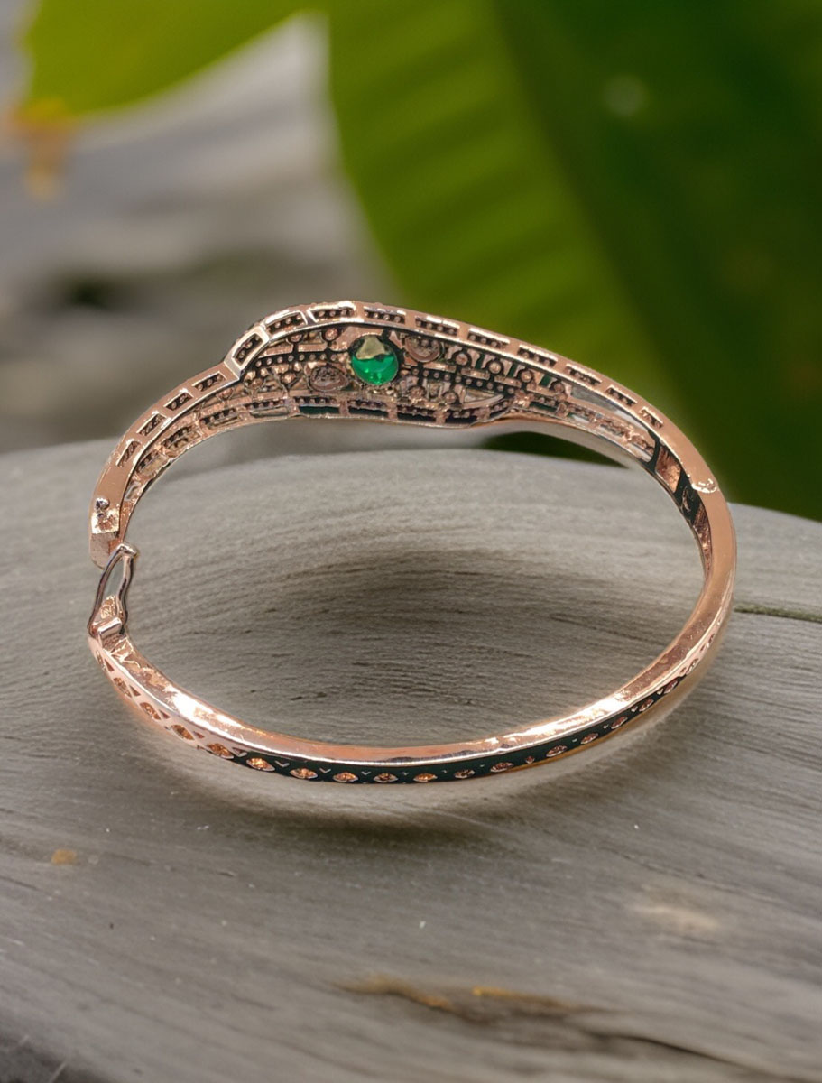 Rosegold statement AD/CZ openable kada bracelets