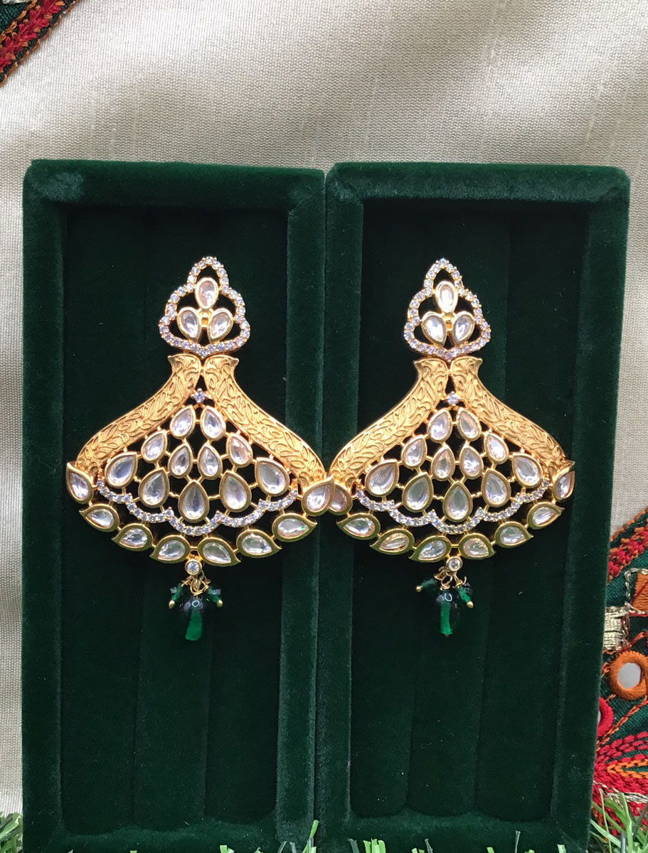 Handcrafted Meenakari Polki Kundan Earrings