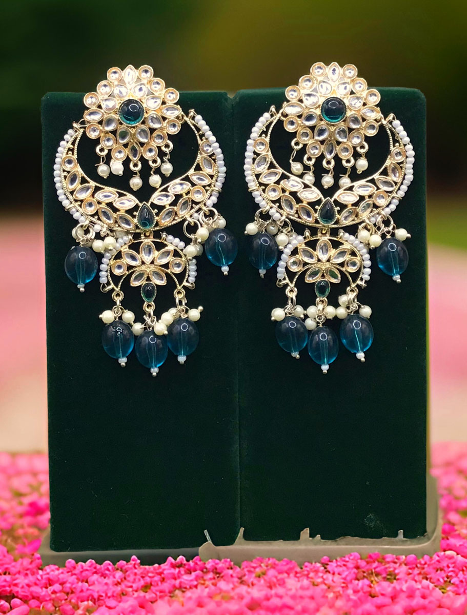 Bollywood Style Kundan Chaandbali Earrings