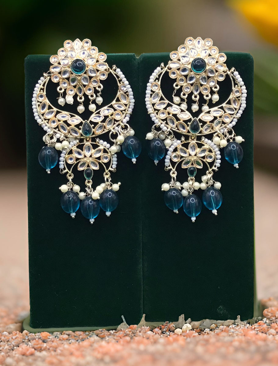 Bollywood Style Kundan Chaandbali Earrings