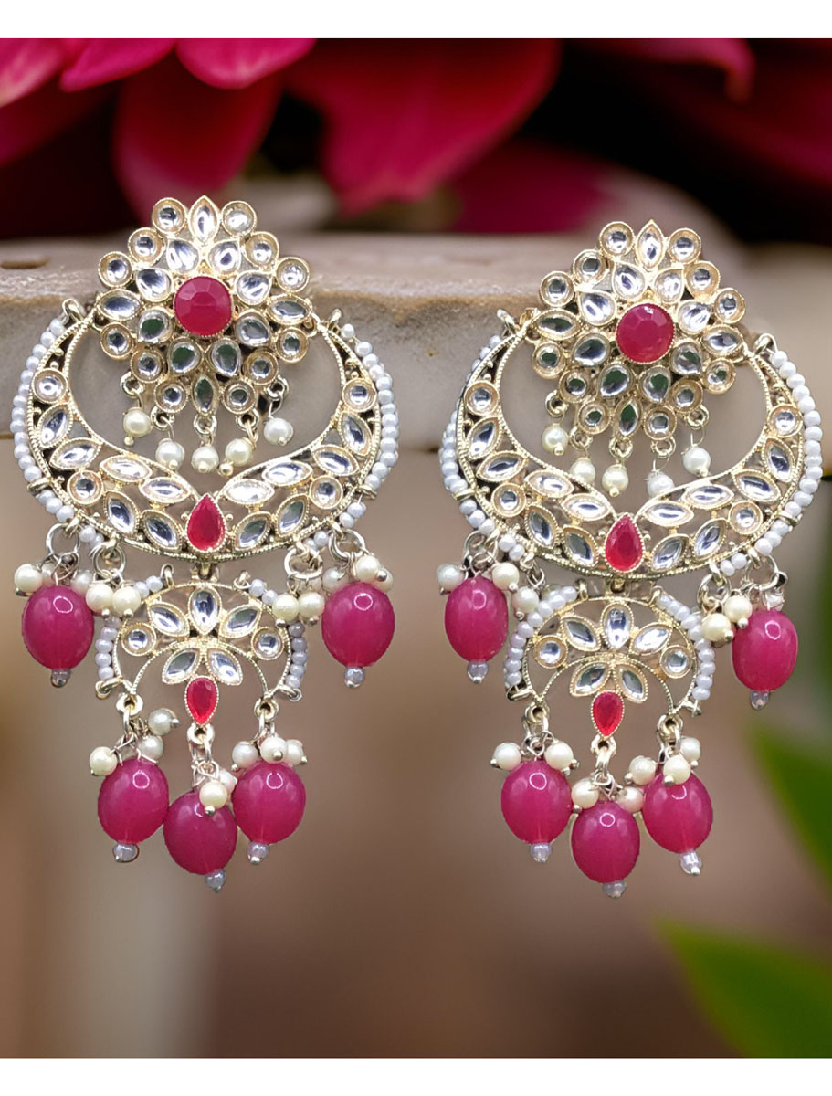 Bollywood Style Kundan Chaandbali Earrings