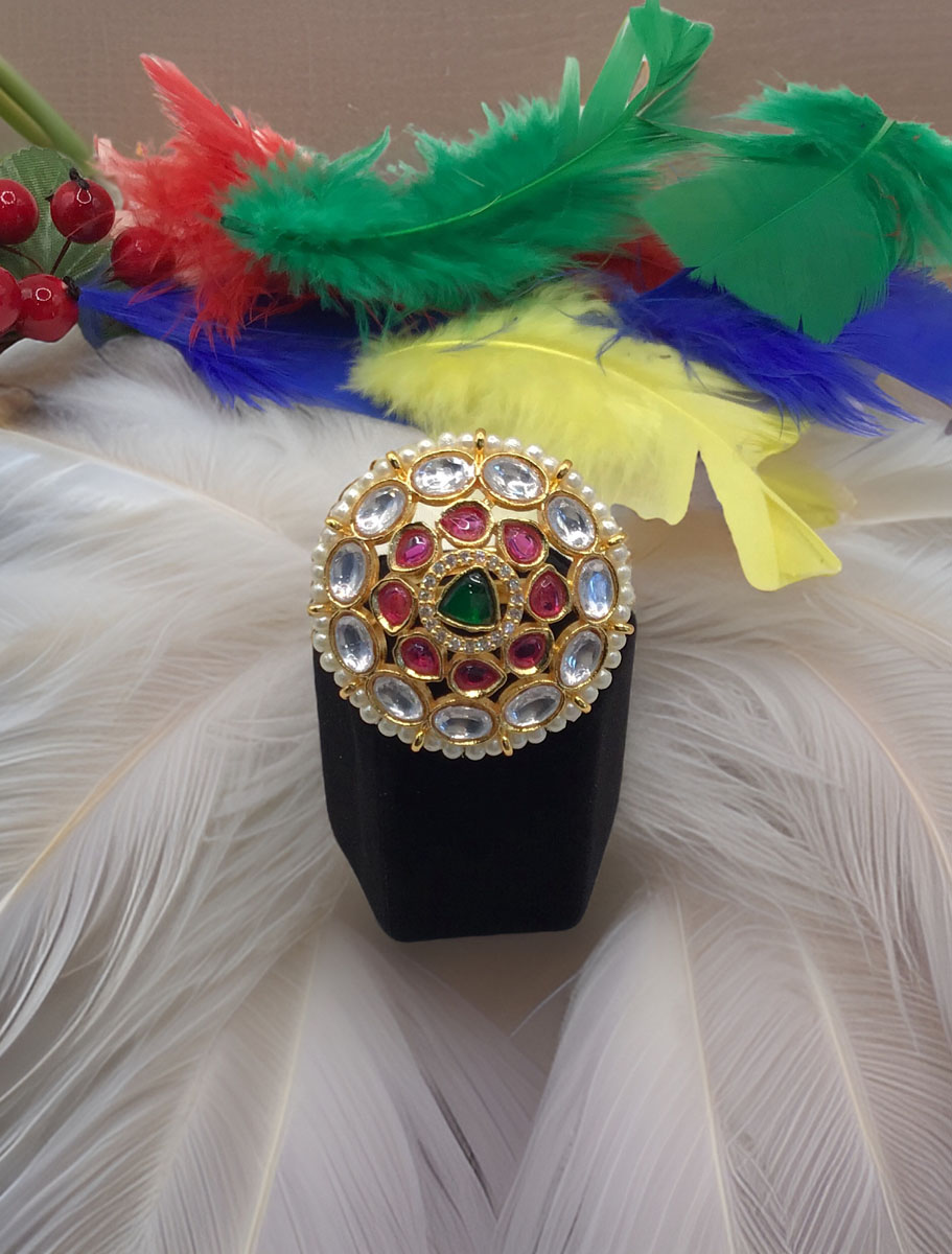 Jadau Kundan Statement Ring