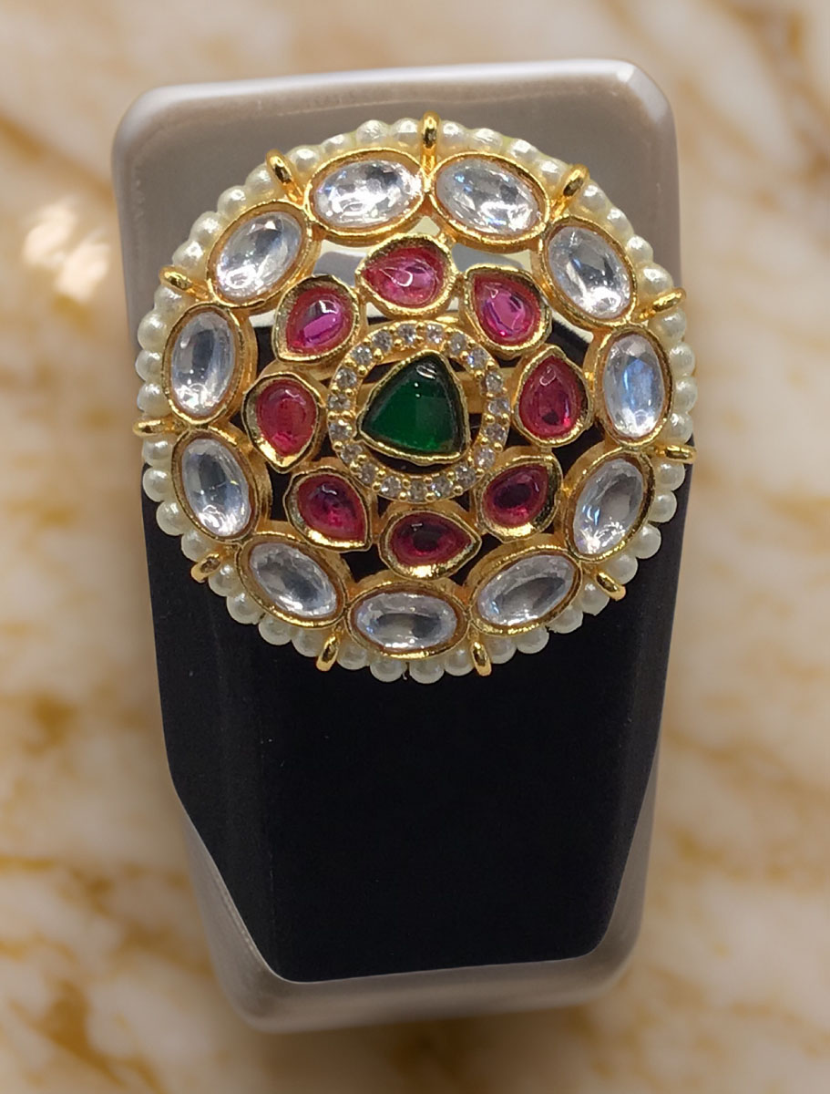 Jadau Kundan Statement Ring