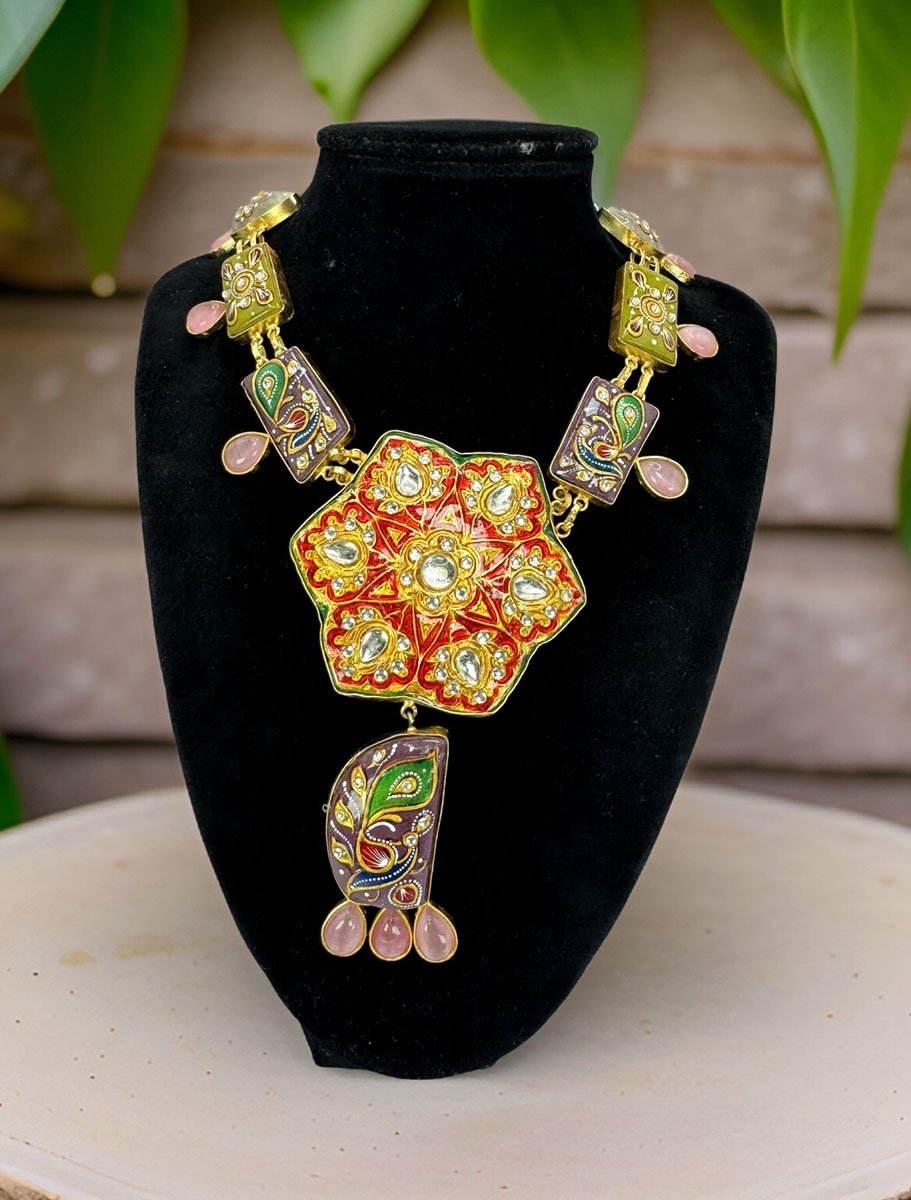 Traditional Handpainted Necklace Set