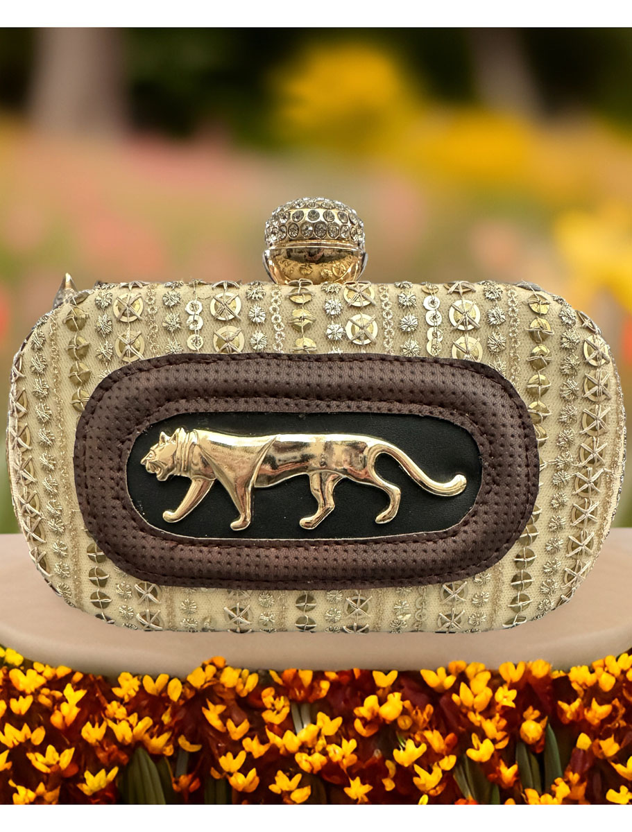 Buy Sabyasachi Inspired Clutches with Sequin Handwork in USA Yashti Jewelers