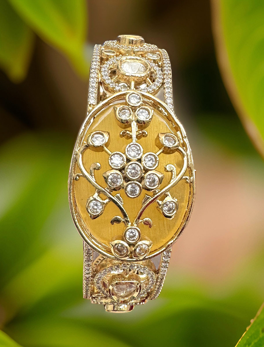 Amrapali Inspired Kundan CZ Bracelet Kada