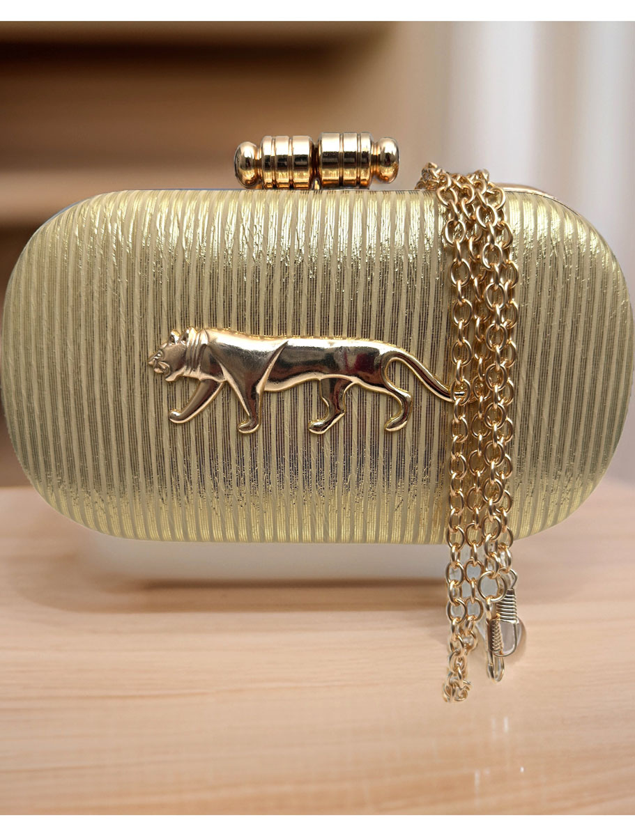 Sabyasachi Inspired Silver and Golden Clutch Bag