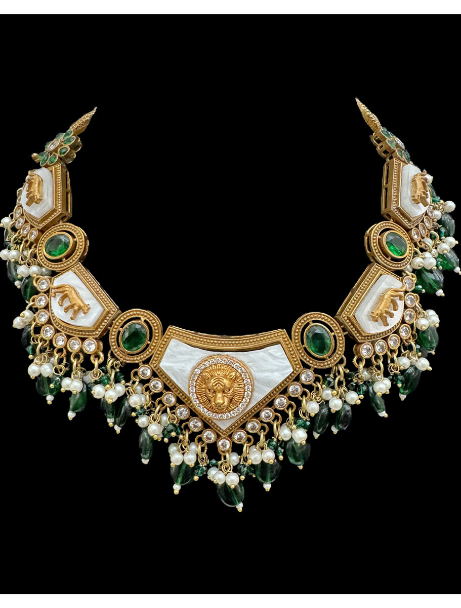 Sabyasachi Inspired Mother of Pearls Necklace Set