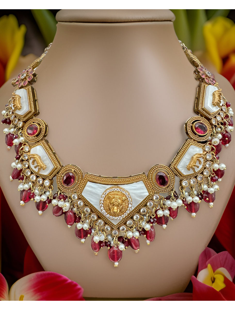 Sabyasachi Inspired Mother of Pearls Necklace Set