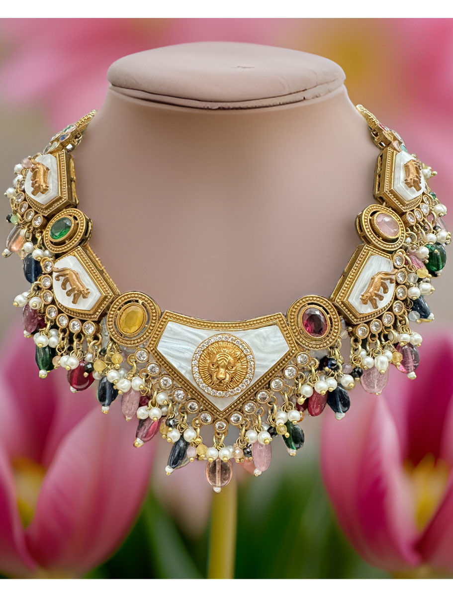 Sabyasachi Inspired Mother of Pearls Necklace Set