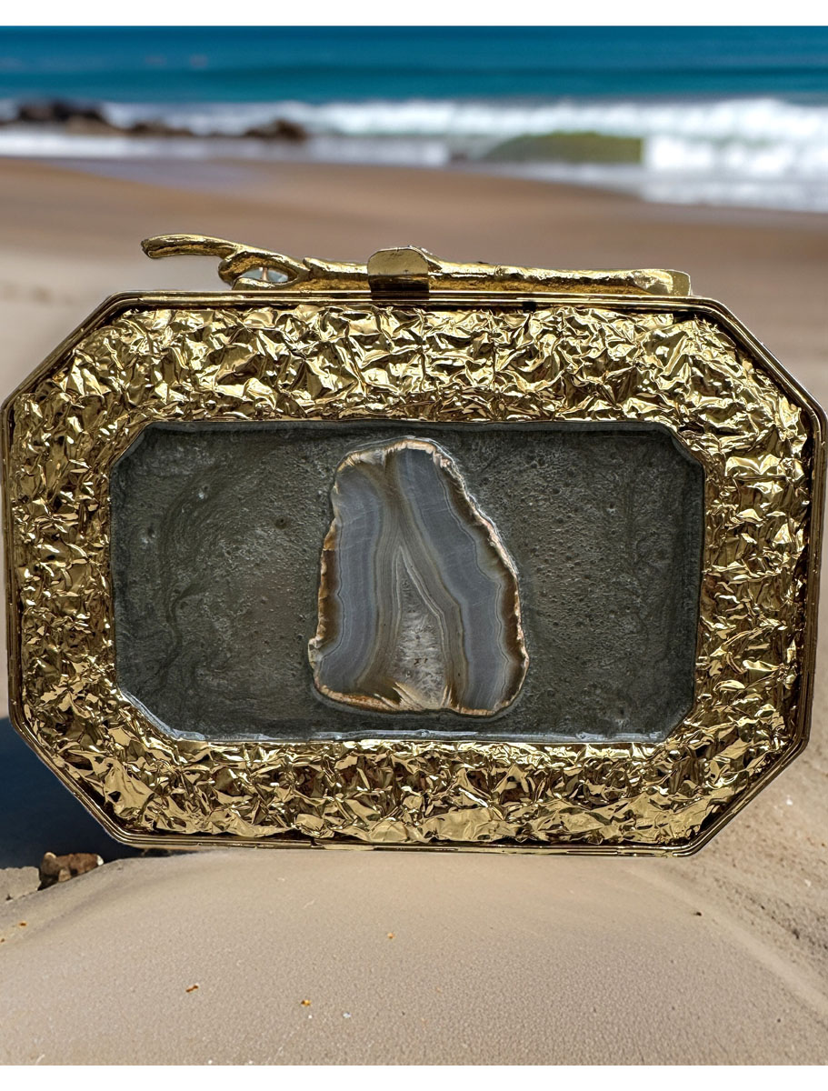 Golden Opulent MOP Evening Clutch