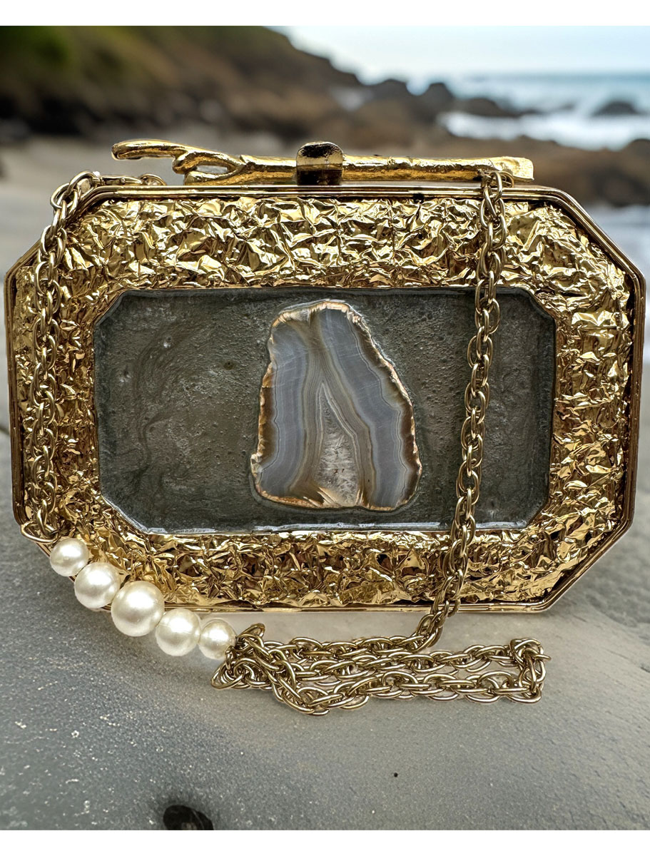 Golden Opulent MOP Evening Clutch