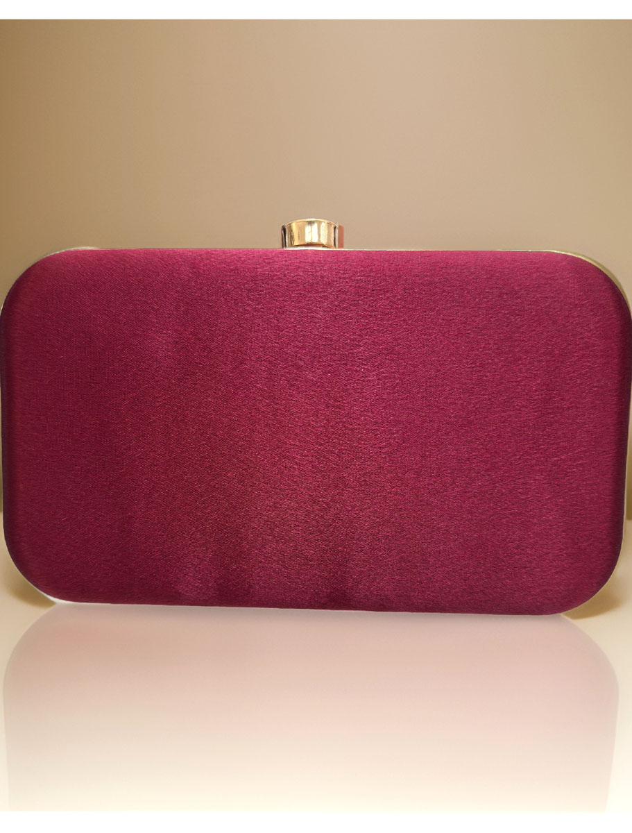 Satin Hardshell Evening Clutch Bag