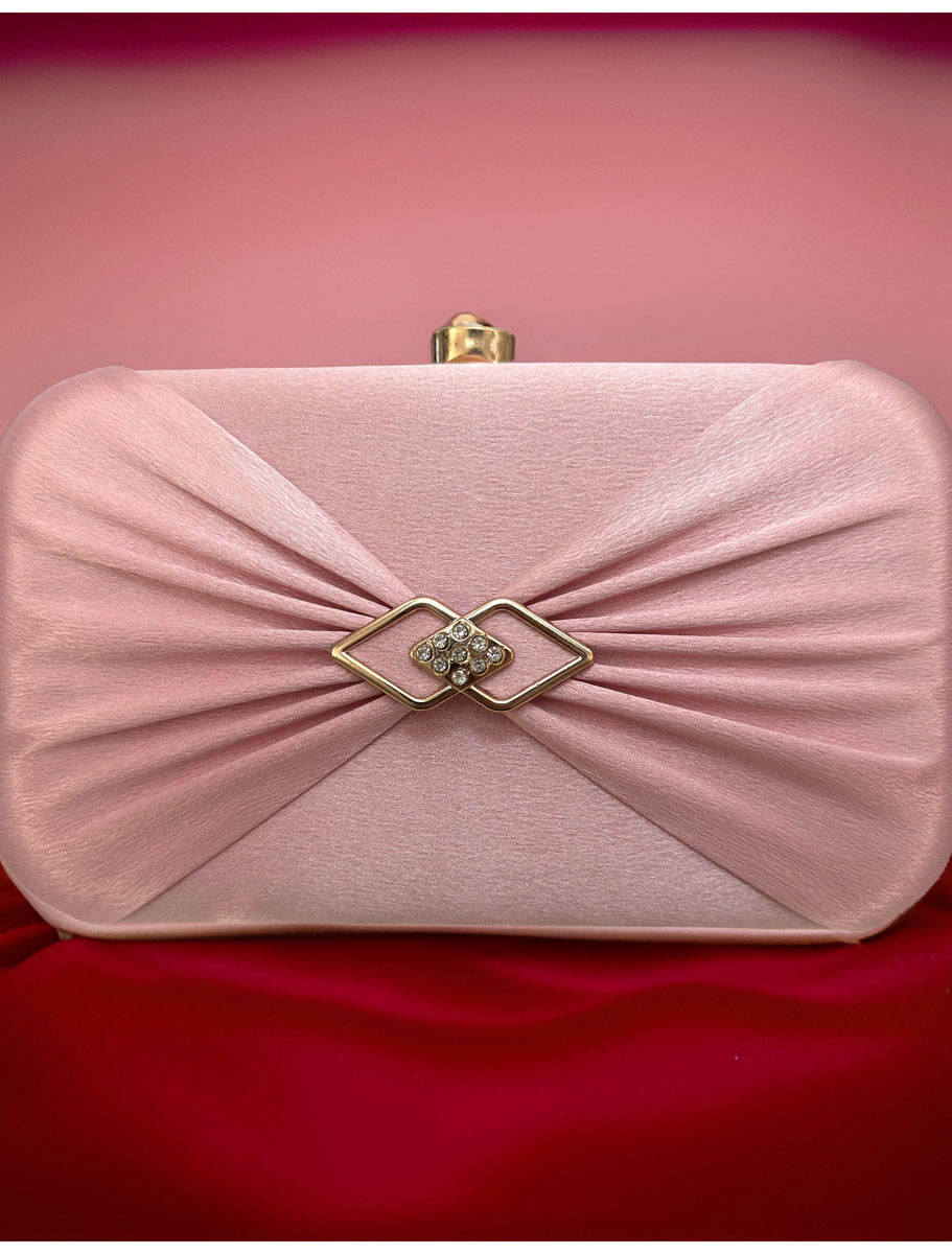 Satin Hardshell Evening Clutch Bag