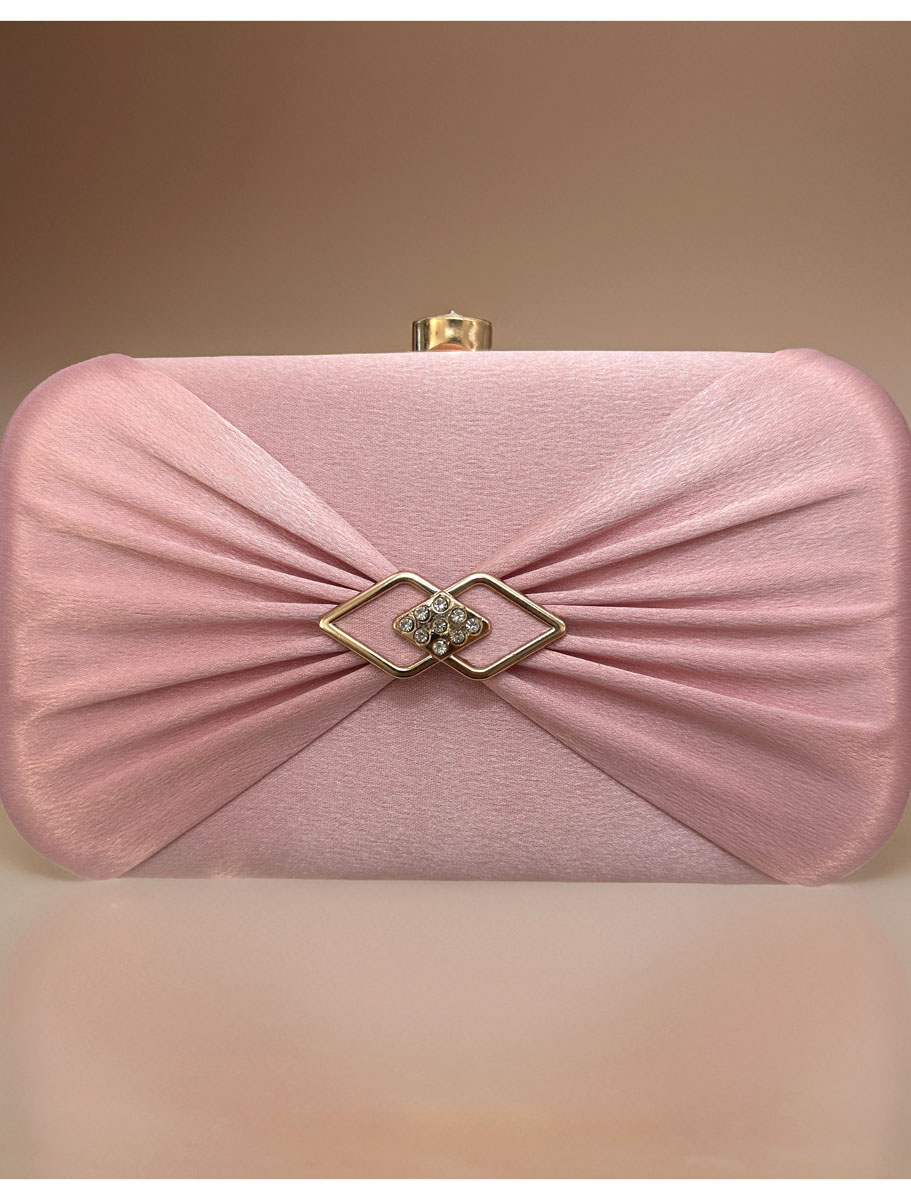 Satin Hardshell Evening Clutch Bag