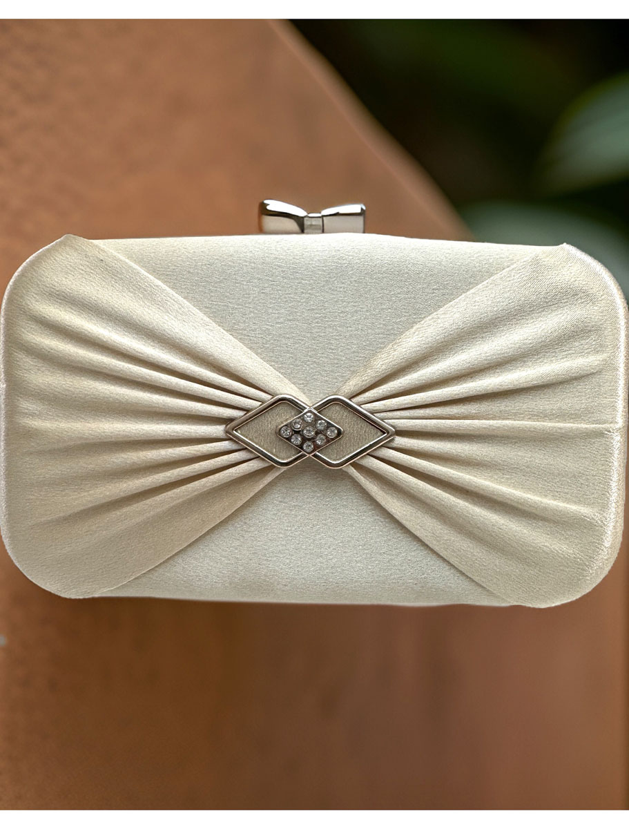 Satin Hardshell Evening Clutch Bag