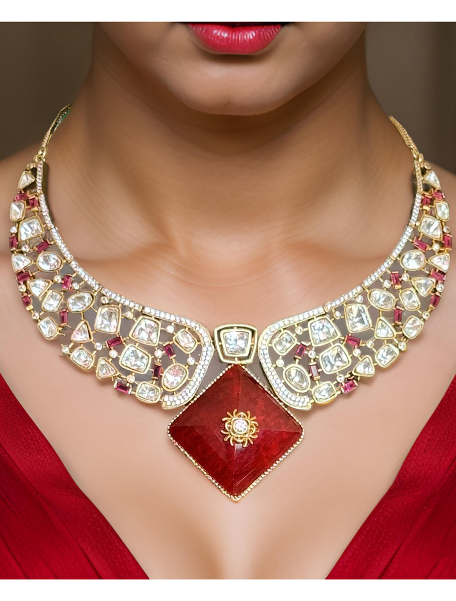 Tyaani inspired Uncut Kundan Necklace Set