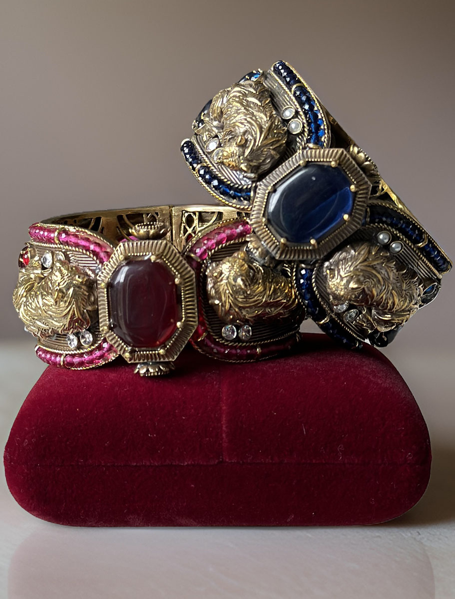 Sabyasachi Inspired Bengal Tiger Doublette Stones Openable Broad Kada