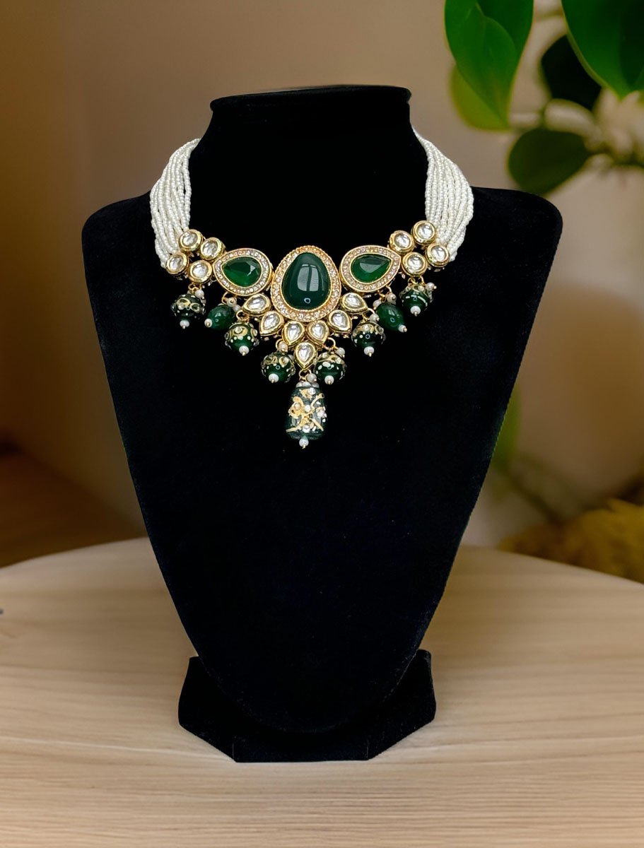 Designer Pearl Kundan Choker Set