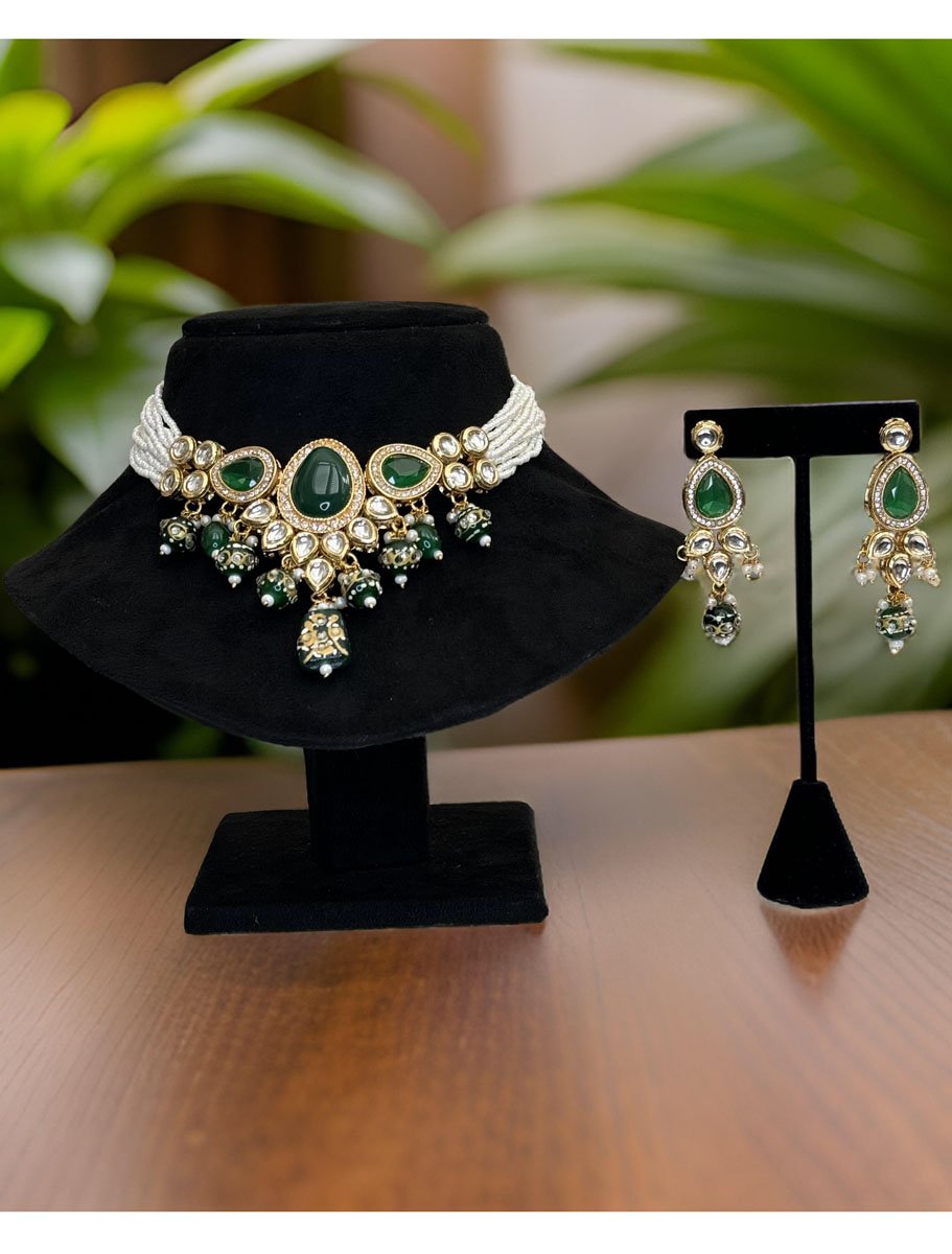 Designer Pearl Kundan Choker Set