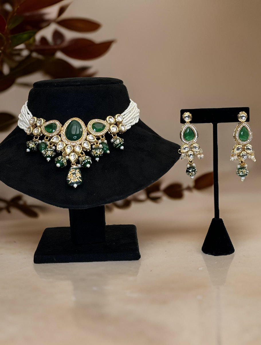 Designer Pearl Kundan Choker Set