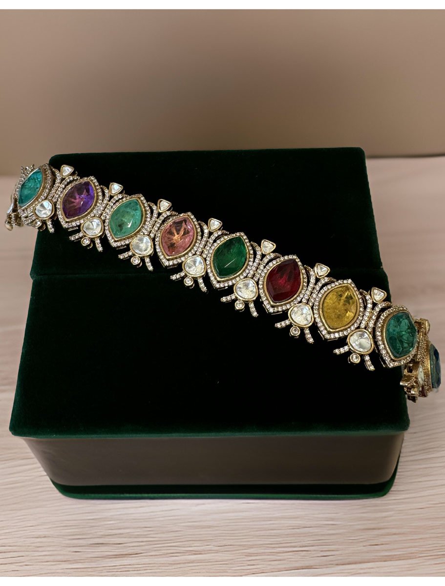 Bollywood Inspired Premium Kundan CZ Bracelet