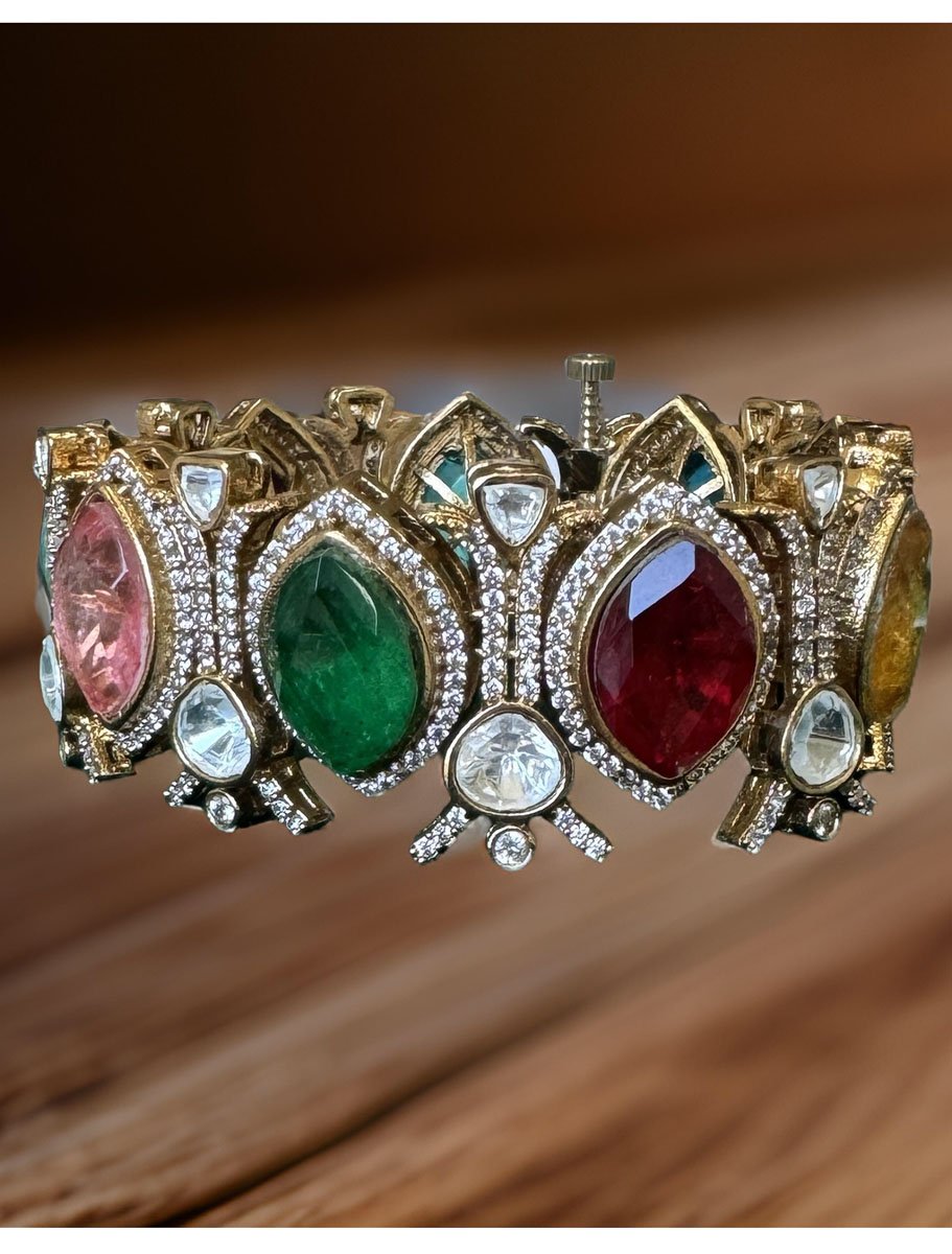 Bollywood Inspired Premium Kundan CZ Bracelet