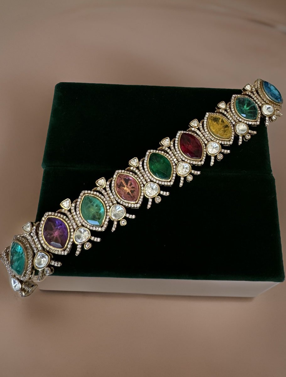 Bollywood Inspired Premium Kundan CZ Bracelet